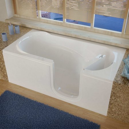MEDITUB MediTub Step-In 30 x 60 Right Drain White Soaking Step-In Bathtub 3060SIRWS